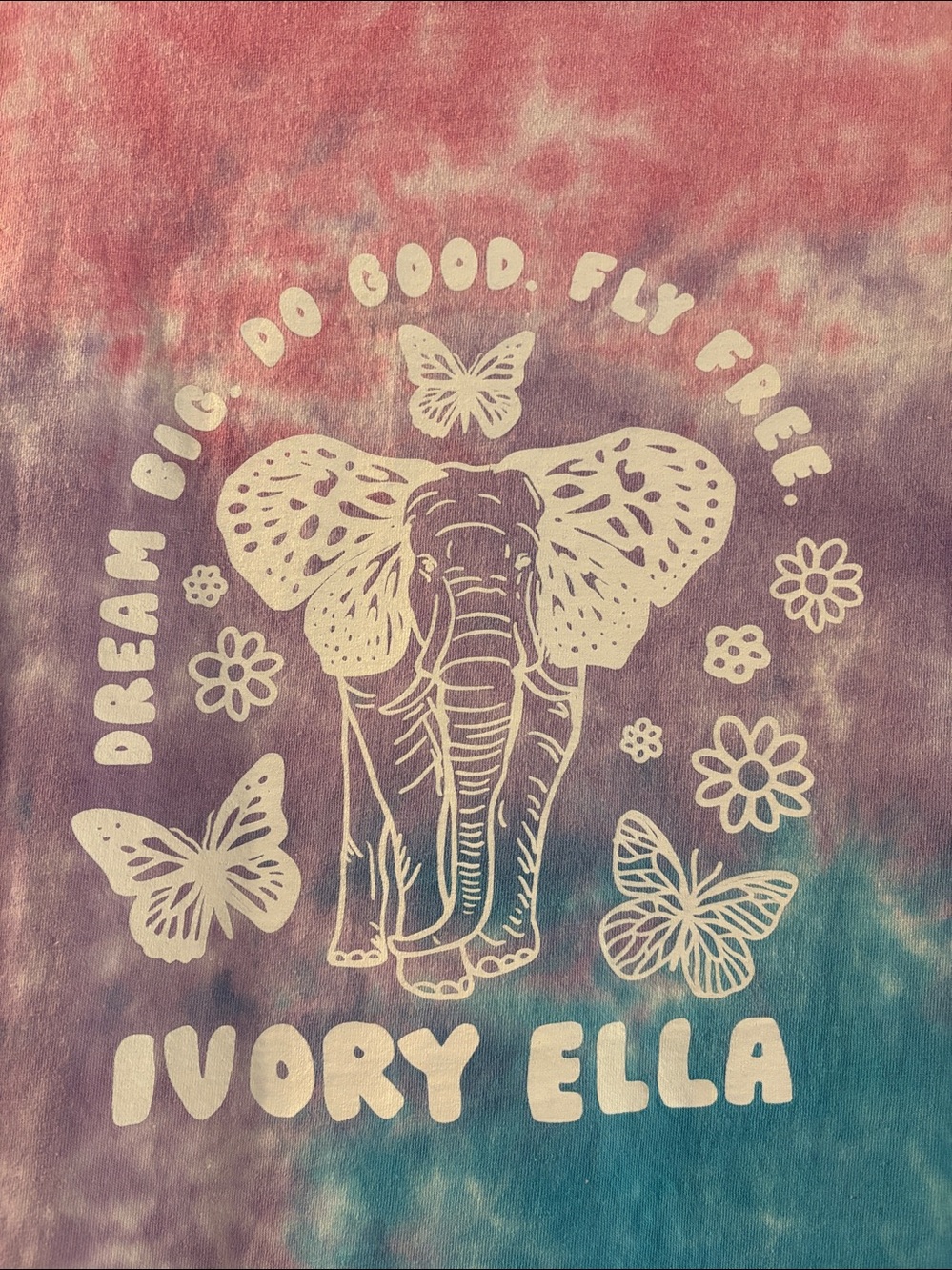 ivory ella Kids Tie-Dye Tee in Pink, Purple & Blue